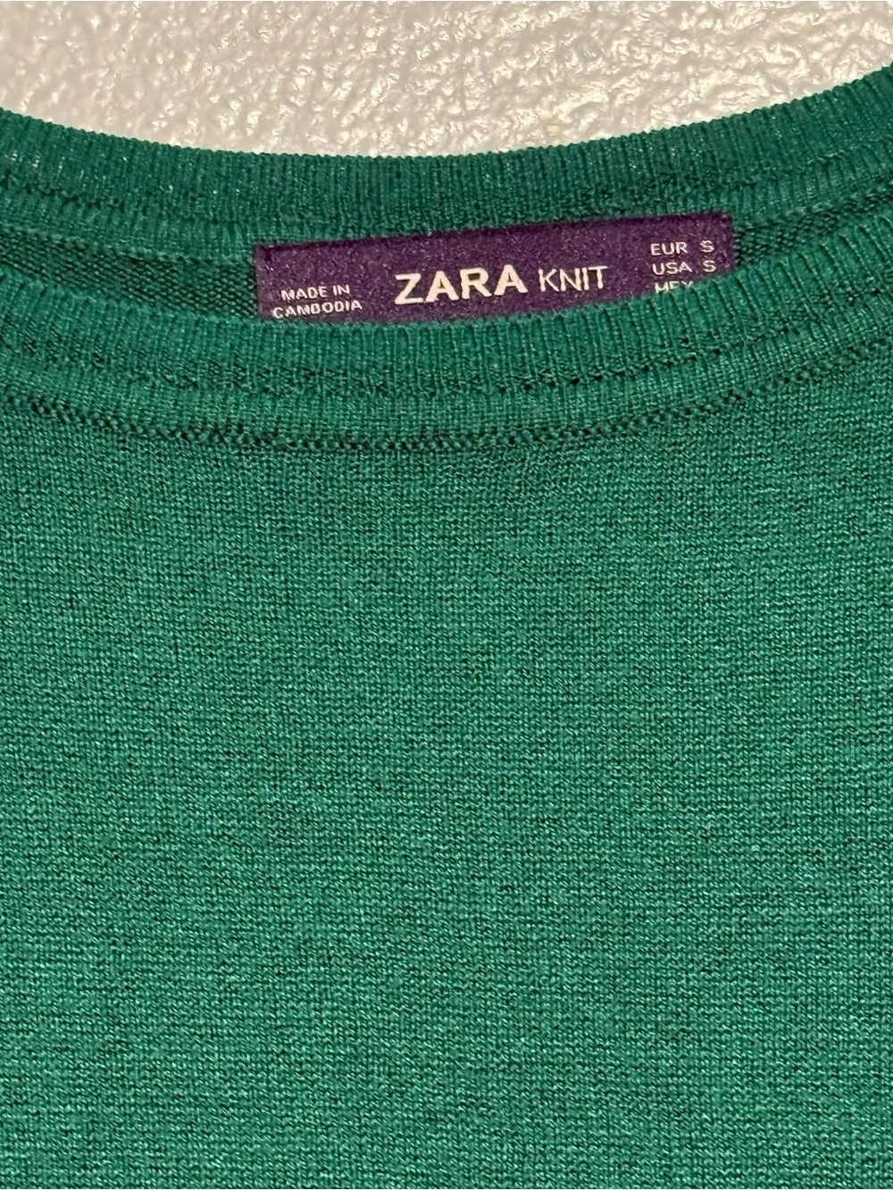 Zara emerald  Crewneck Women's Sweater size S